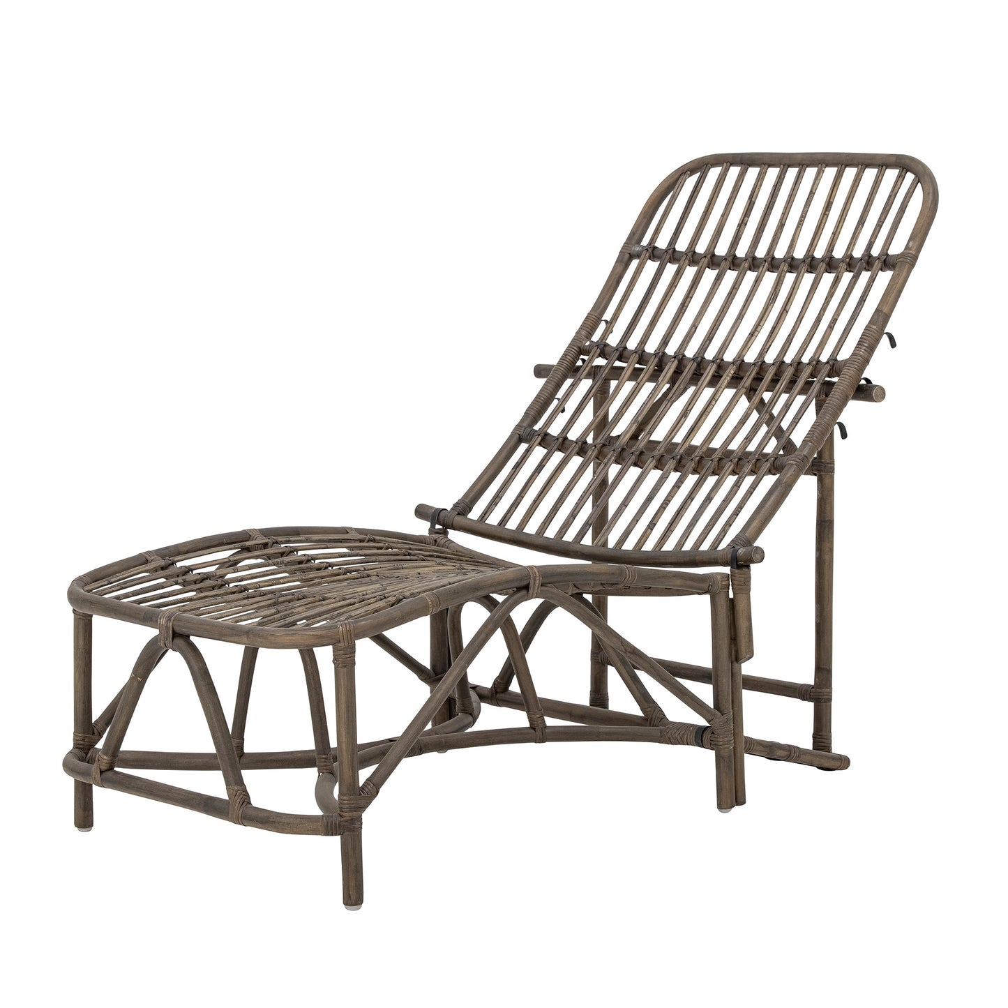 Tumbona plegable Dione - Marrón / Rattan