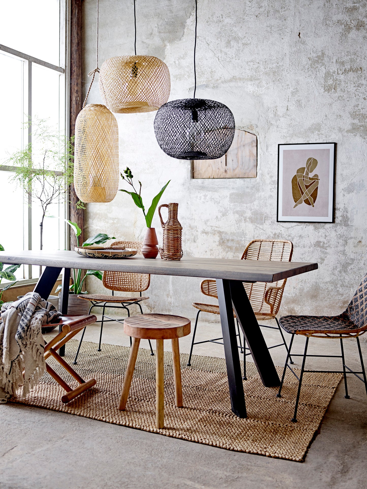 Lámpara colgante Evert Ø25 cm - Naturaleza