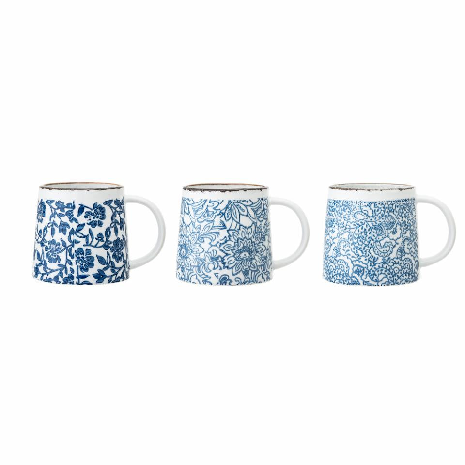 Taza Molly 400 ml - Juego de 6 - Blanco/Azul