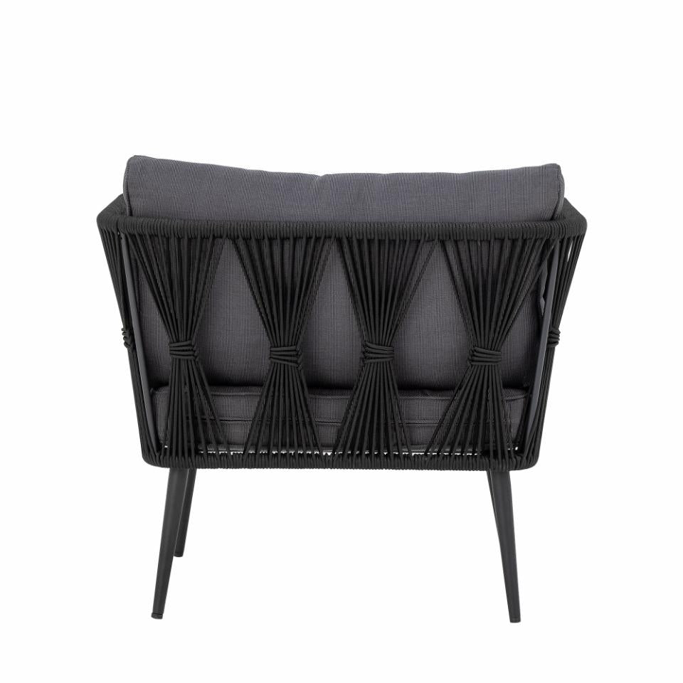 Sillón Pavone (2 piezas) - Negro/Metal