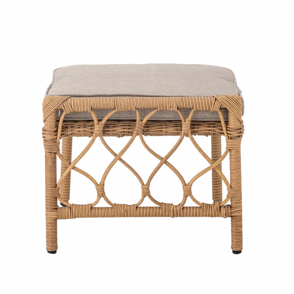 Belluce Lounge Chair with Stool - Nature / Polyrattan
