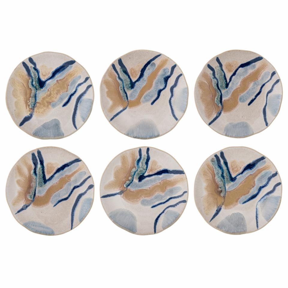 Imogen Plate Ø16,5 cm - Set of 6 - Nature/Multicolor