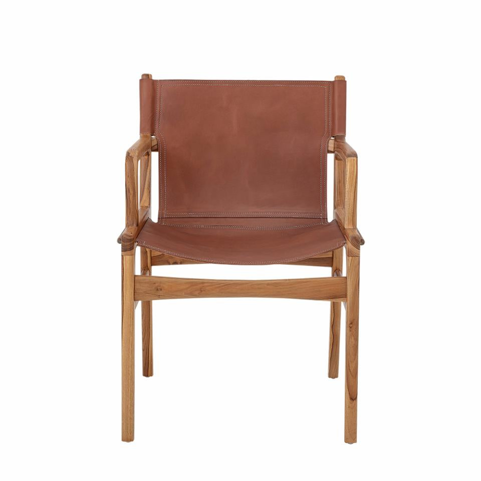Sillón Ollie - Marrón / Cuero