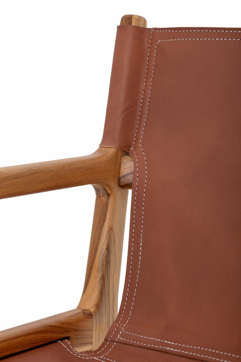 Sillón Ollie - Marrón / Cuero