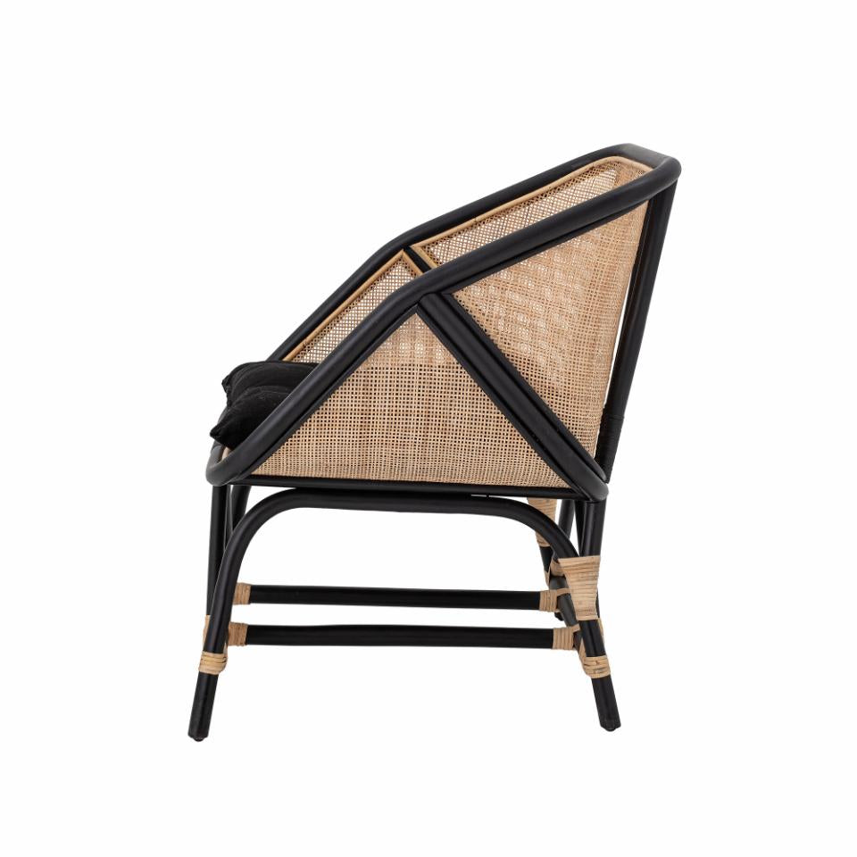 Loue Lounge Chair - Black / Rattan