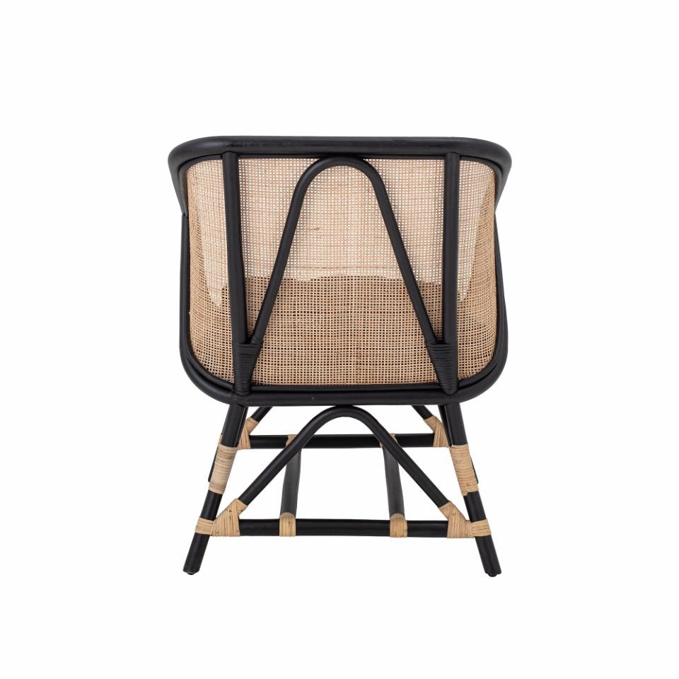 Loue Lounge Chair - Black / Rattan