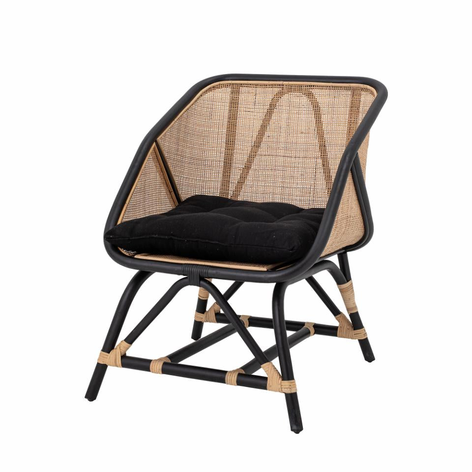 Loue Lounge Chair - Black / Rattan