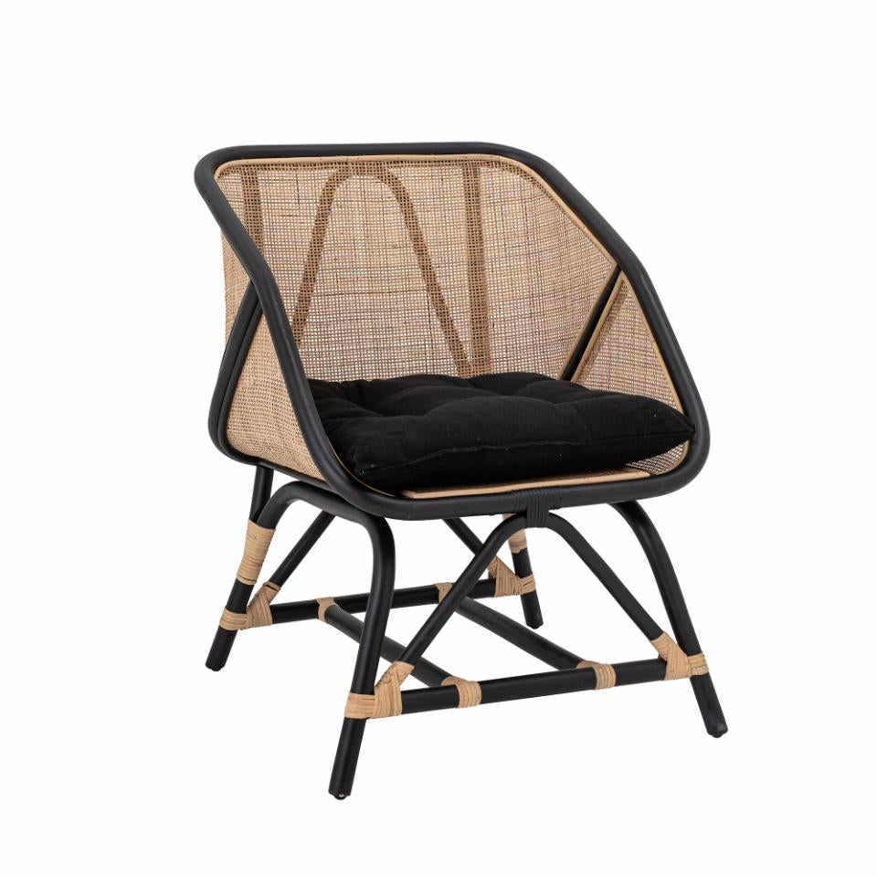 Loue Lounge Chair - Black / Rattan