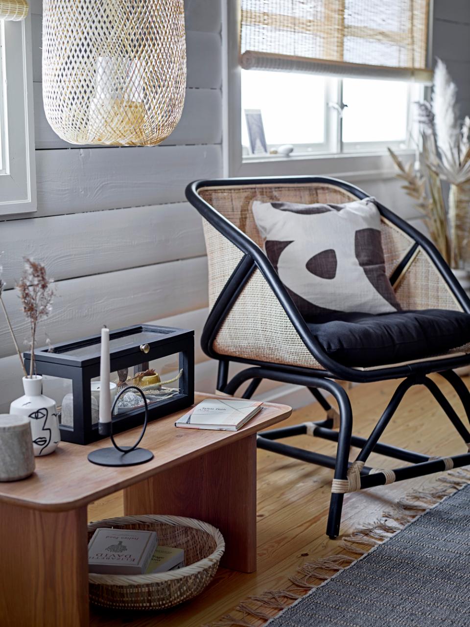 Loue Lounge Chair - Black / Rattan