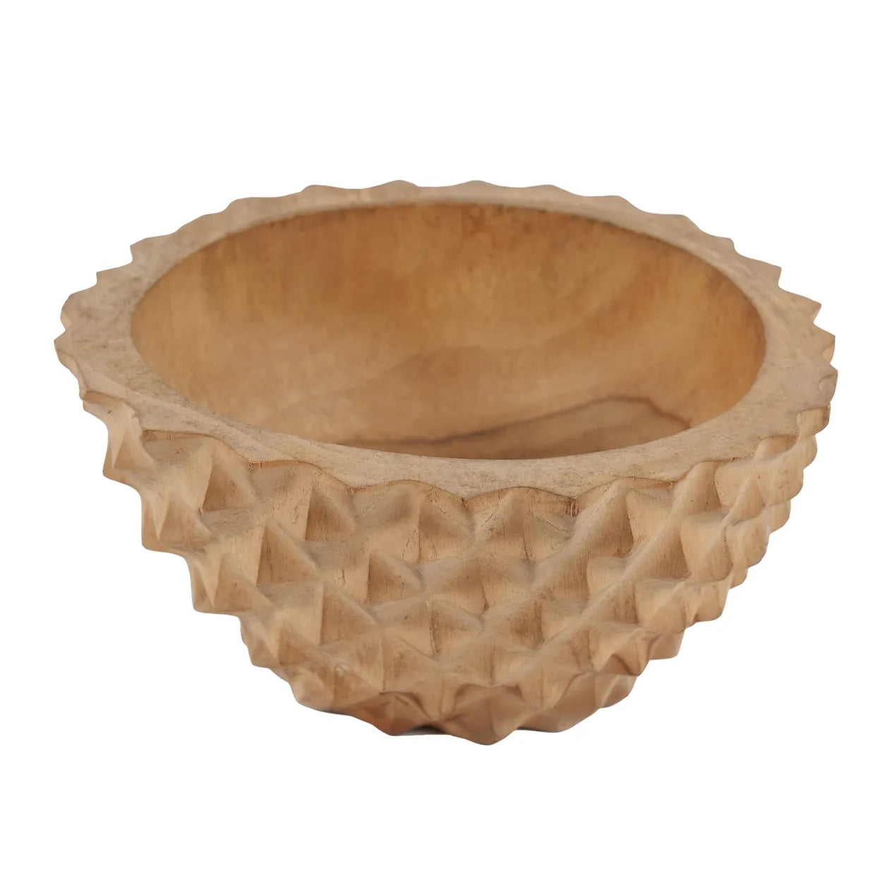 Cuenco de raíz de teca para durian - M