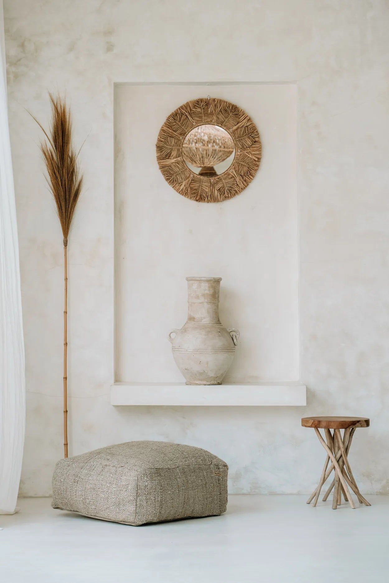 The Palm Tree Mirror - Natural - M