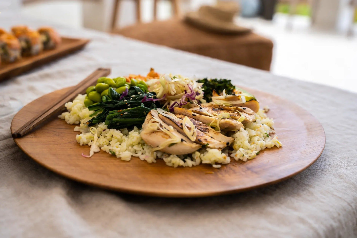 The Teak Root Round Plate - L