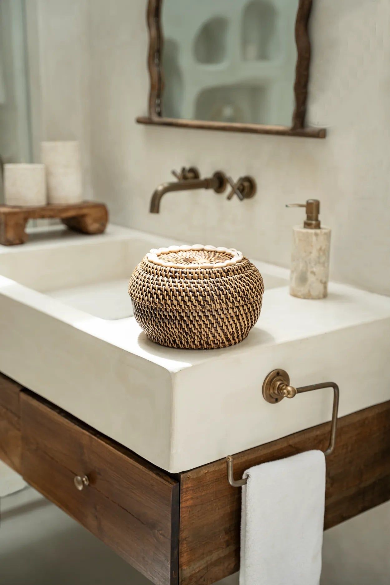 Cesta Peek-a-Boo The Colonial - Marrón natural - S