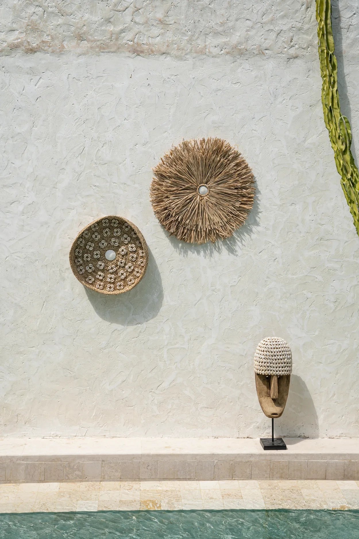 The Cowrie Mask on Stand - Medium