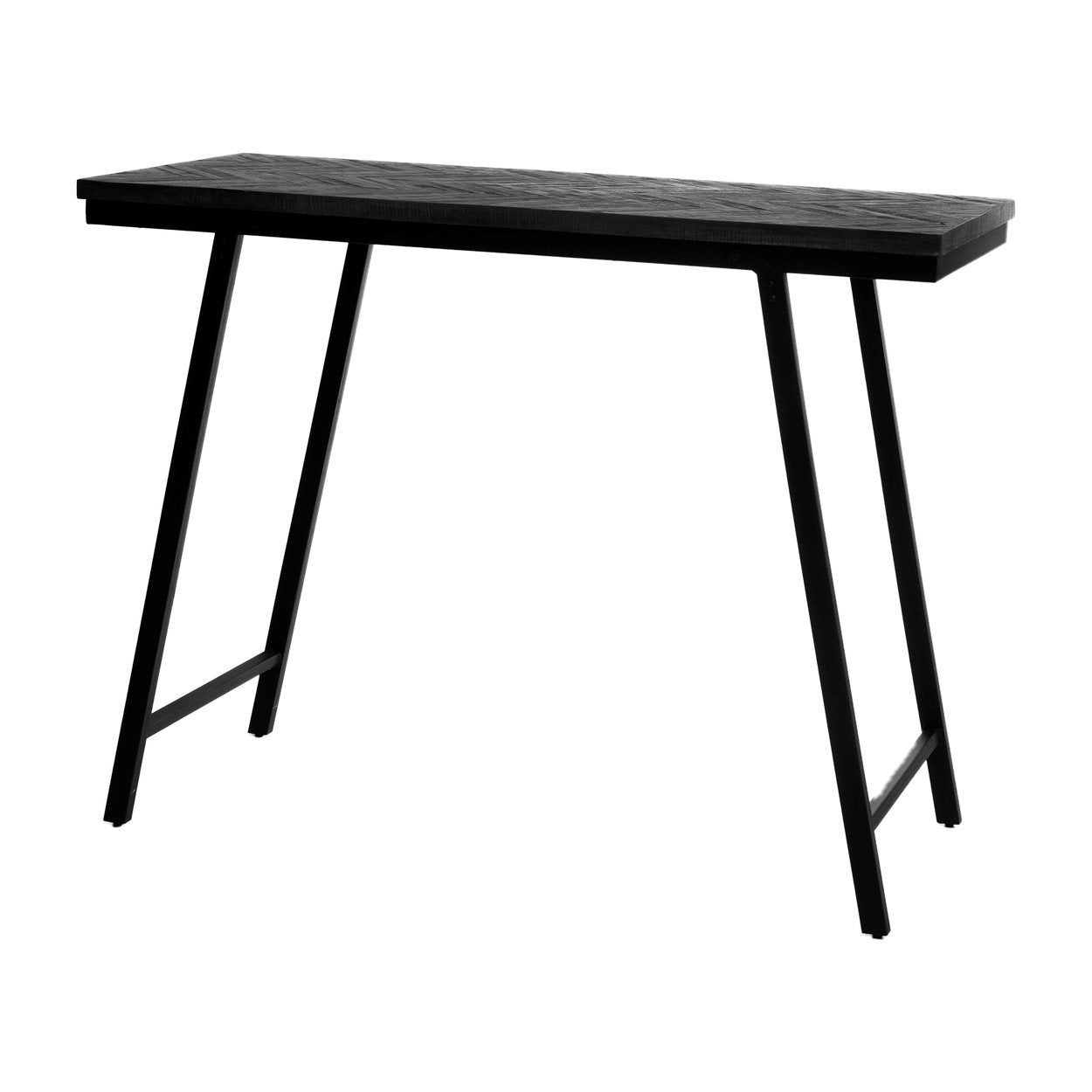 Mesa alta The Herringbone - Negro - 140cm