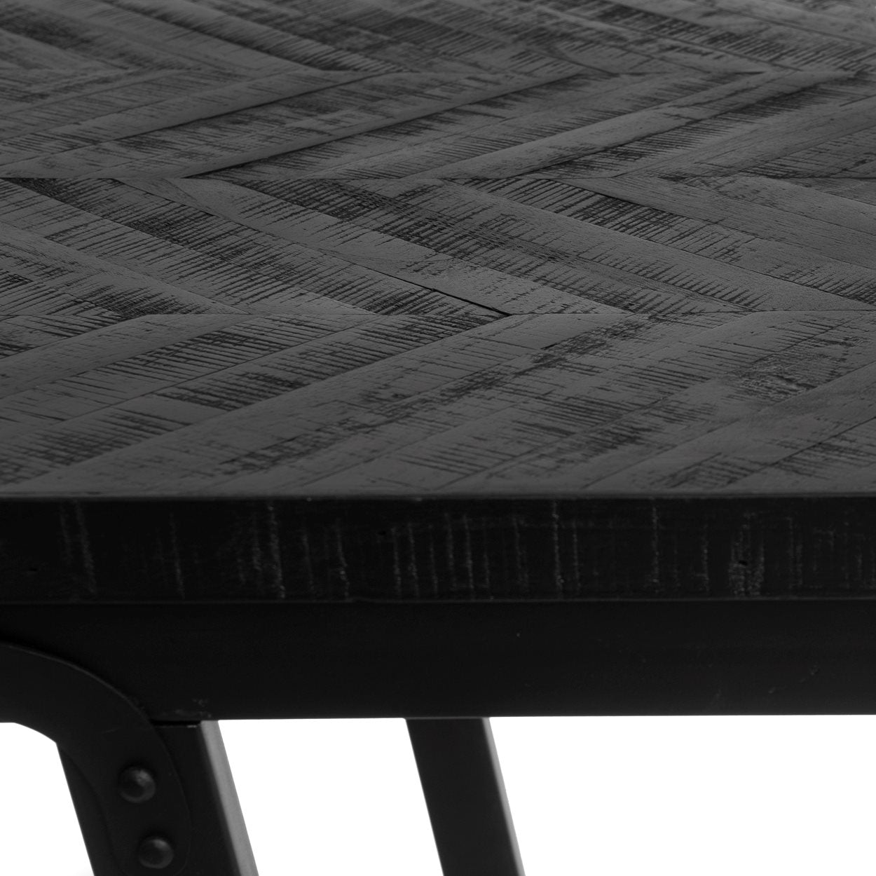 Mesa alta The Herringbone - Negro - 140cm