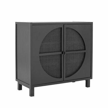 Trento Cabinet - Black / Gmelina wood