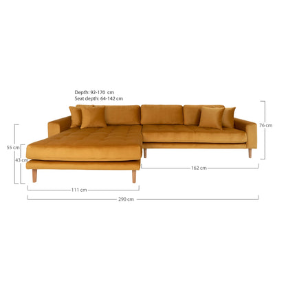 Lido Lounge Sofa 290x170 cm - mustard yellow