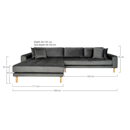 Lido Lounge Sofa 290x170 cm - dark grey