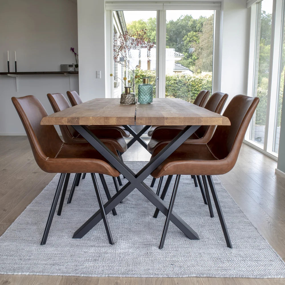 Toulon Dining Table with wavy edge 200x95 cm - Nature