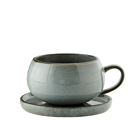 Amera cup/saucer 40 cl - grey