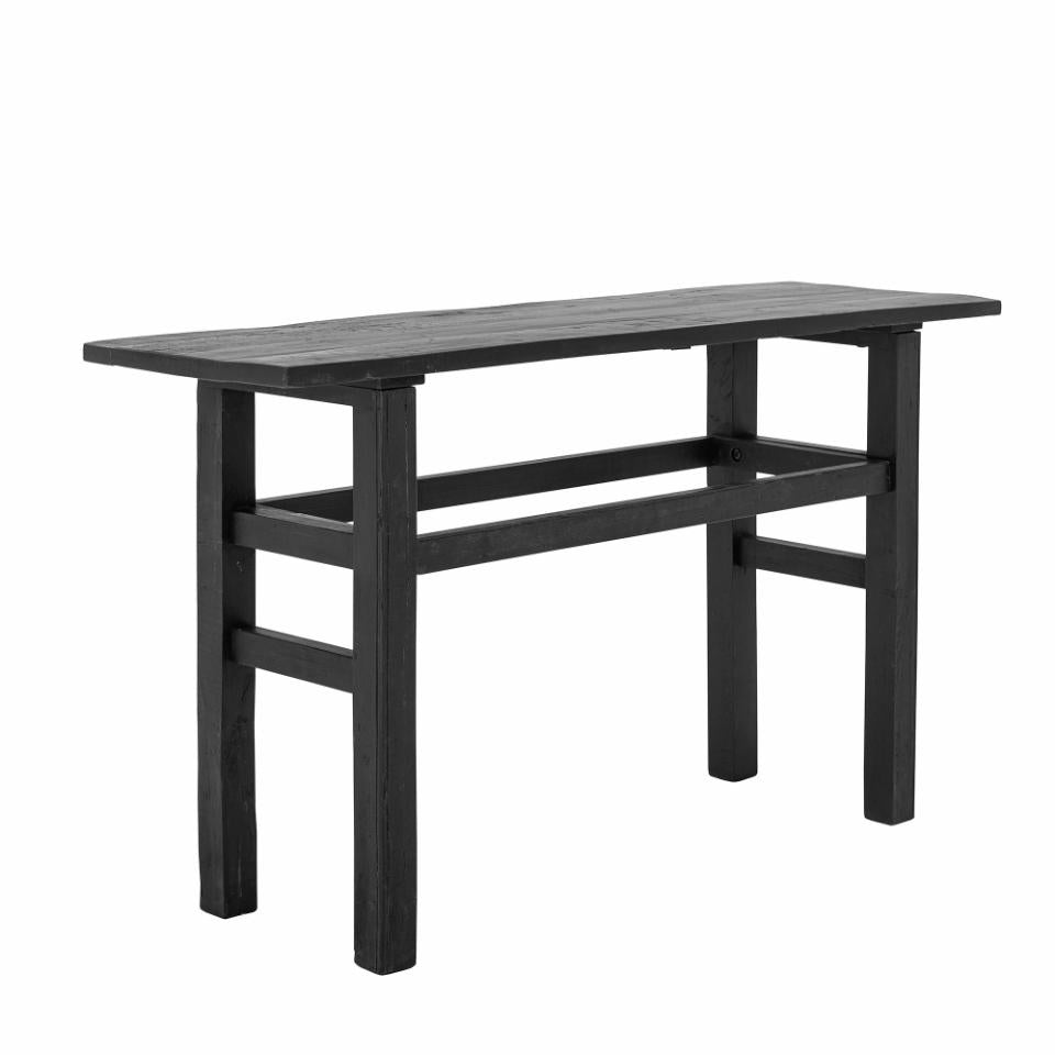 Mesa consola Riber - Negro / Madera recuperada