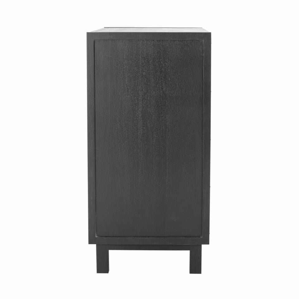 Trento Cabinet - Black / Gmelina wood