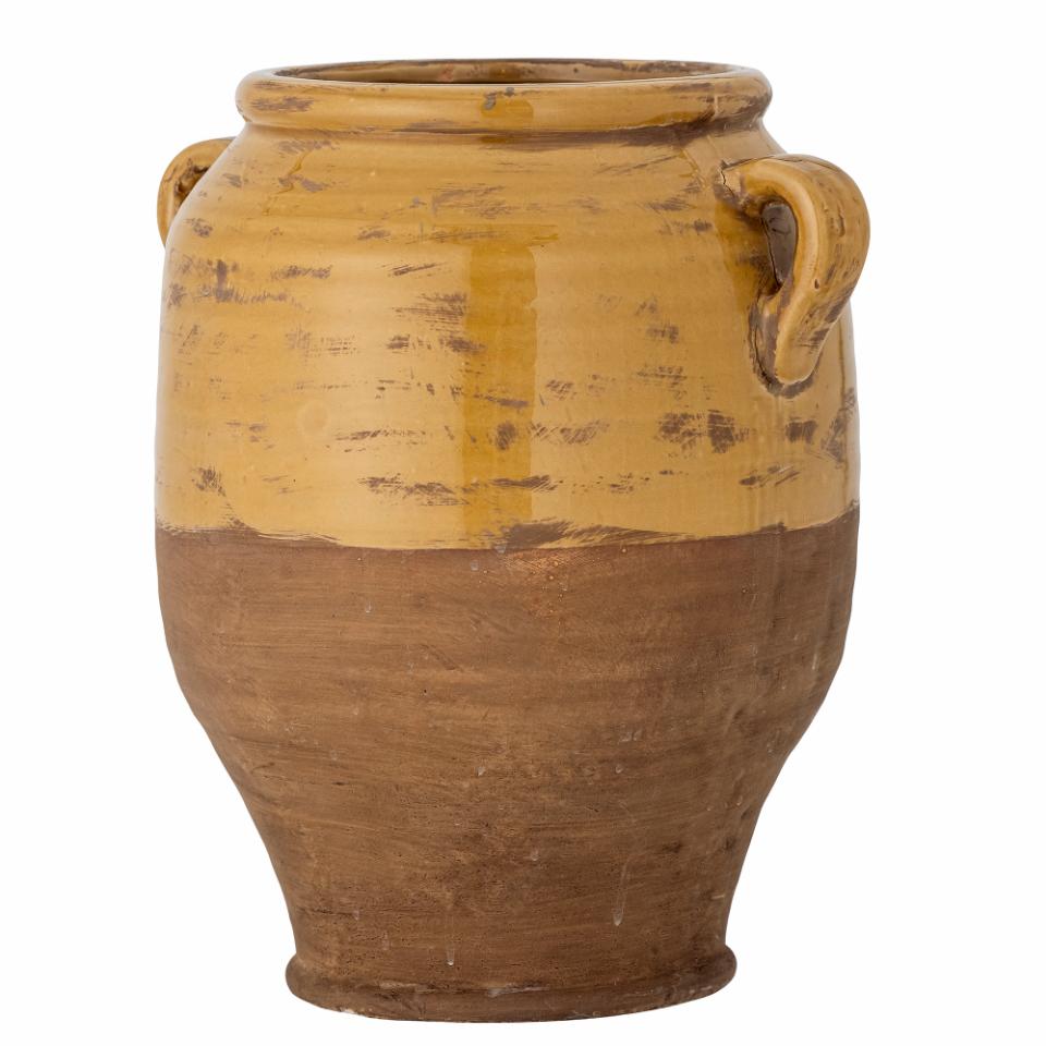 Tao Deco Vase H32 cm - Yellow/Brown