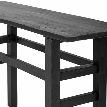 Mesa consola Riber - Negro / Madera recuperada