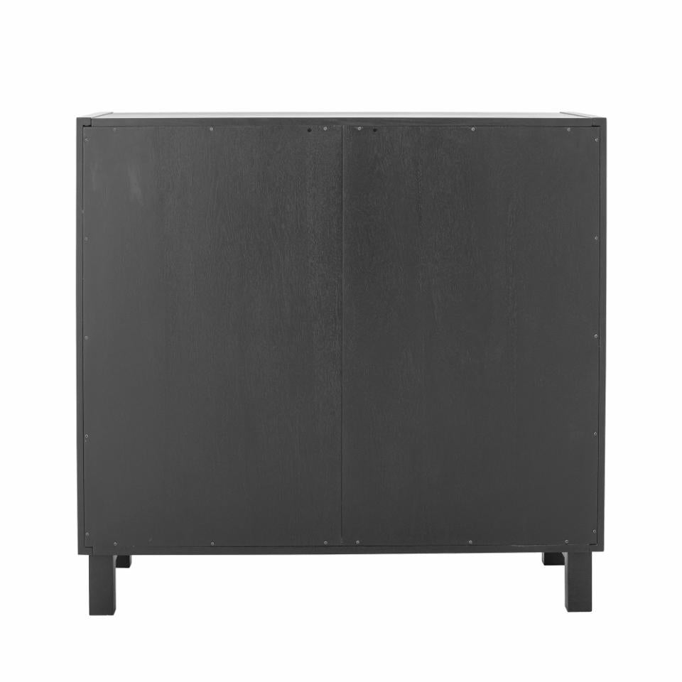 Gabinete Trento - Negro / Madera Gmelina