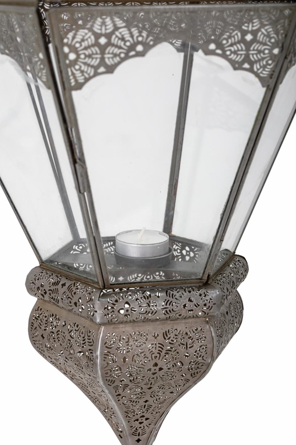 Isabell Lantern - Grey / Glass