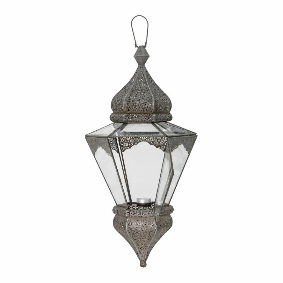 Farol Isabell - Gris / Vidrio