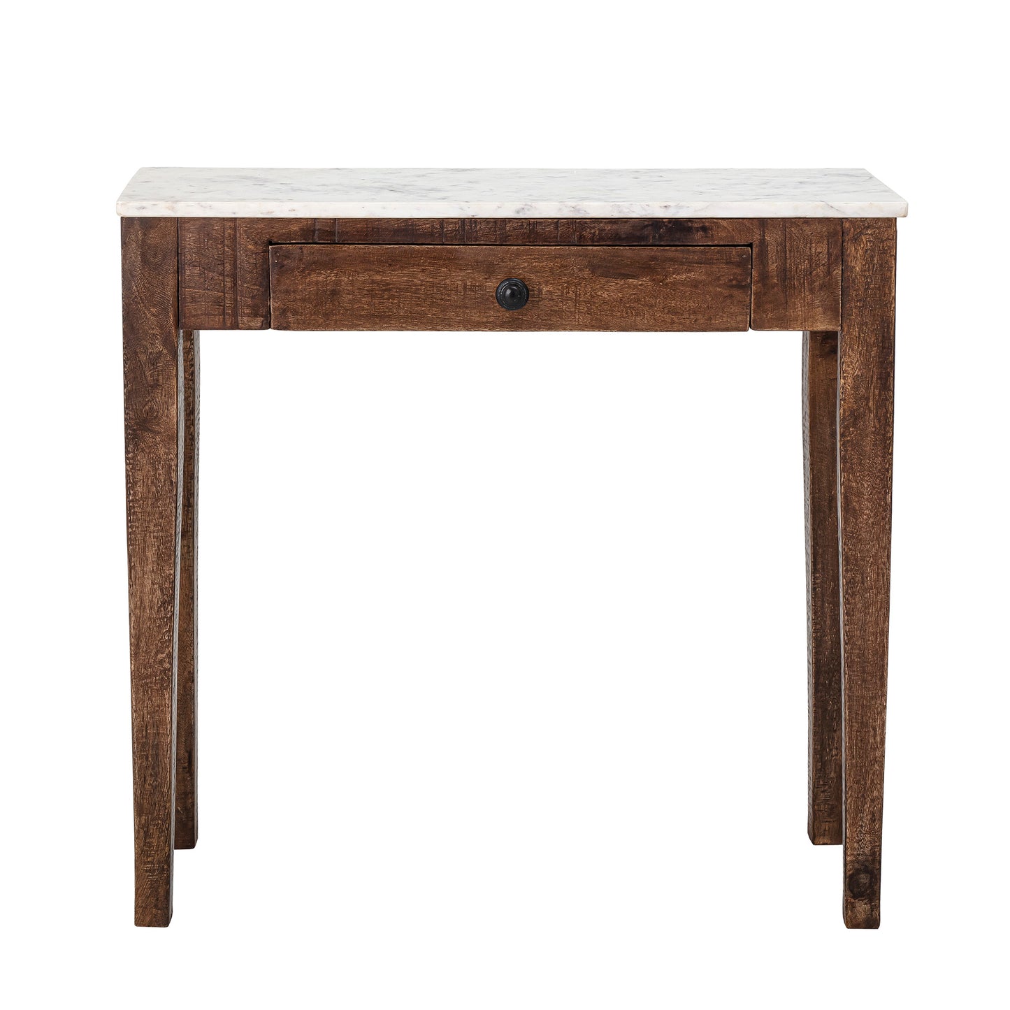 Hauge Console Table - Brown / White Marble