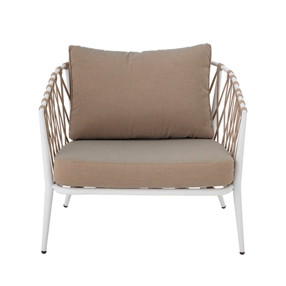 Cia Outdoor Lounge Chair - White / Metal