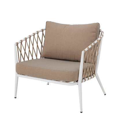 Cia Outdoor Lounge Chair - White / Metal