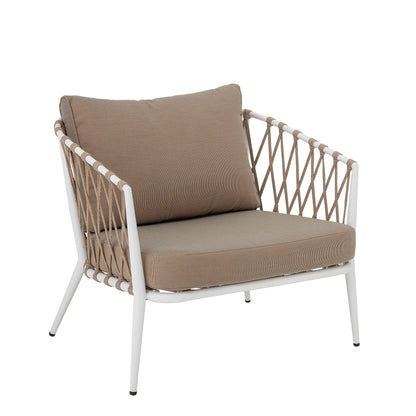 Cia Outdoor Lounge Chair - White / Metal