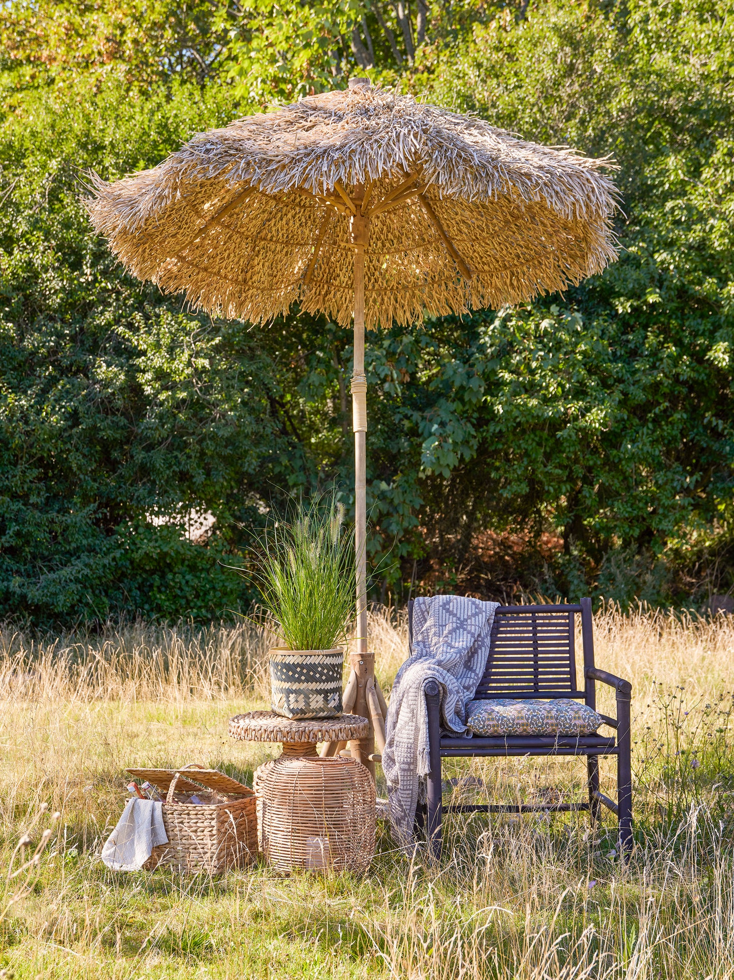 Coen Lounge Chair 2pcs - Black / Bamboo