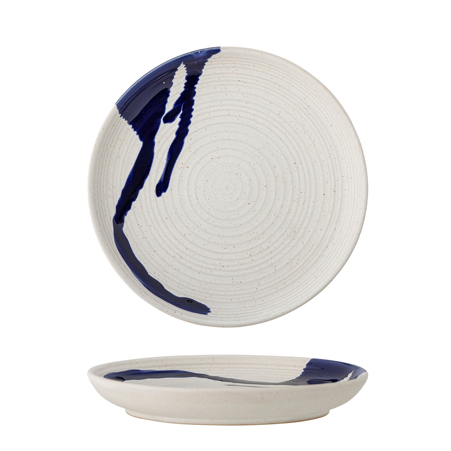 Okayama Plate Ø27 cm - Set of 4 - White/Blue