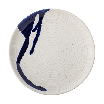 Okayama Plate Ø27 cm - Set of 4 - White/Blue