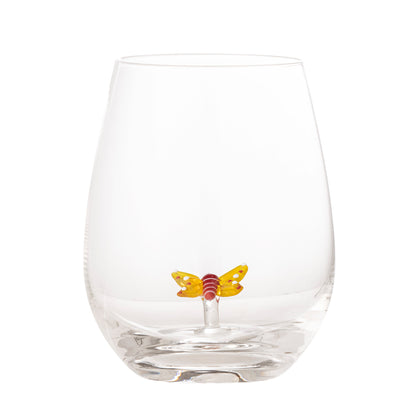 Misa Drinking Glass - Set of 4 - Butterfly