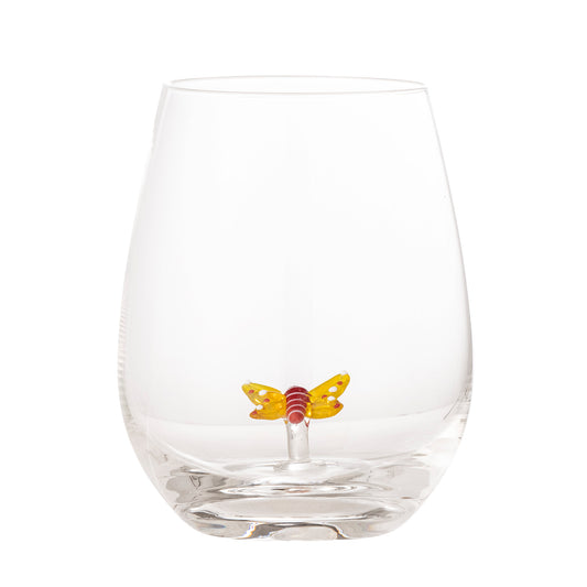 Misa Drinking Glass - Set of 4 - Butterfly