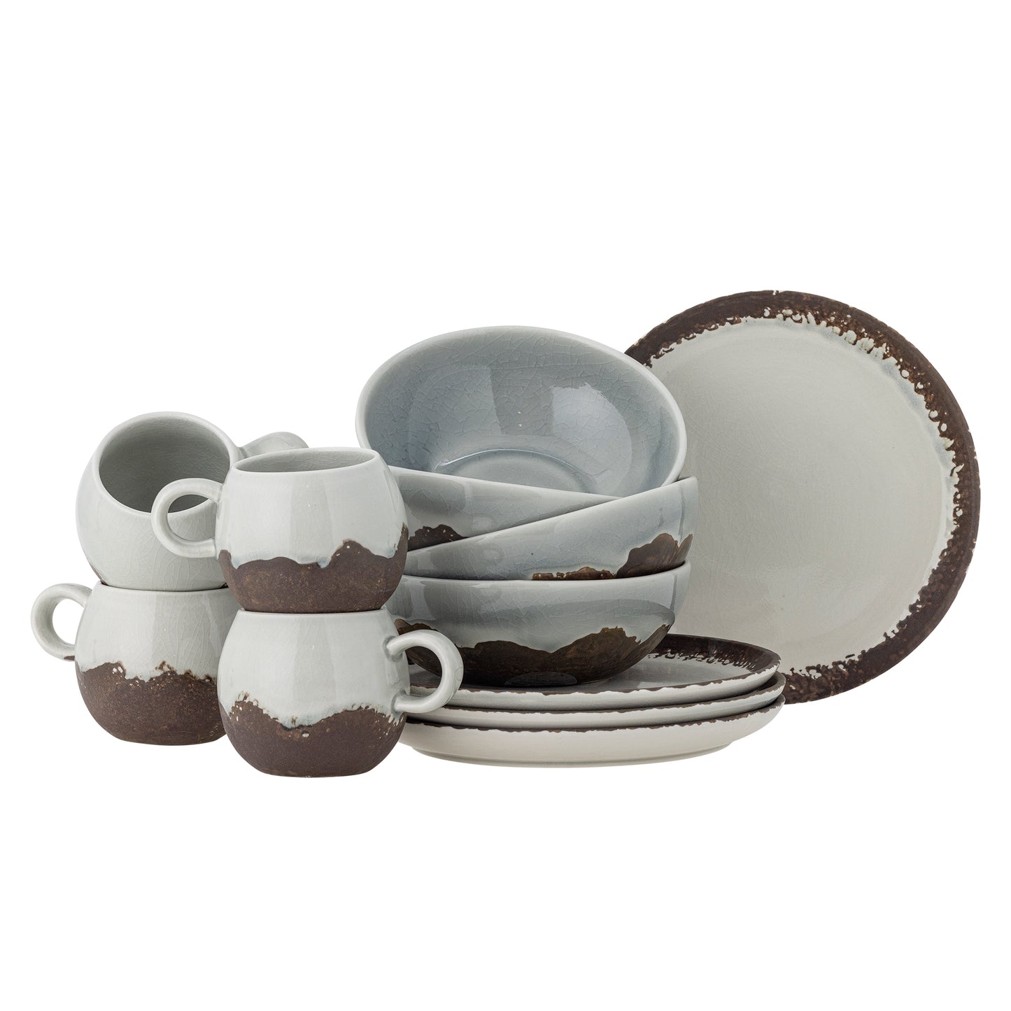 Paula Breakfast Set of 12 pcs - Brown