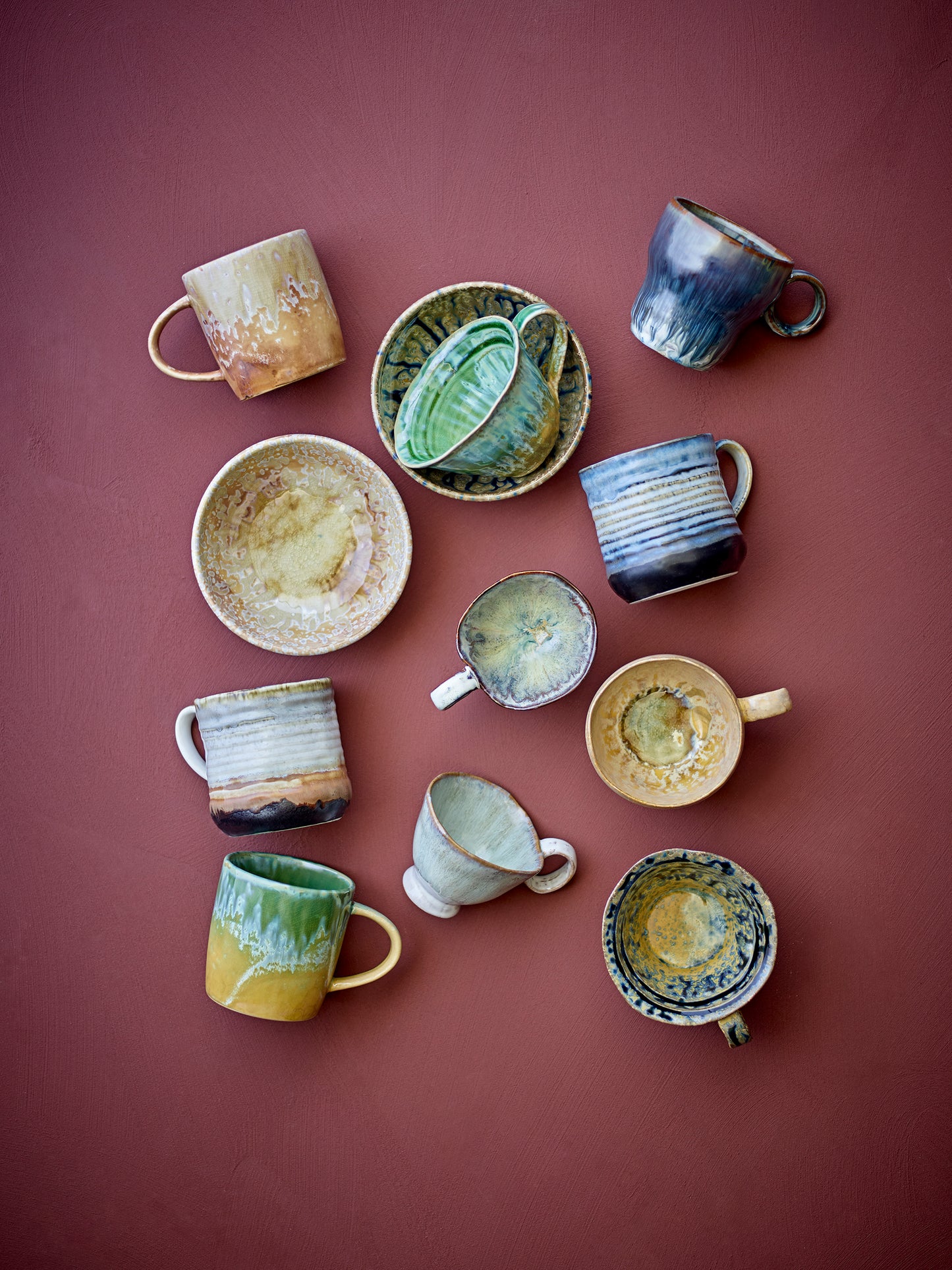 Imogen Cup 175 ml - Set of 6 - Blue/Brown