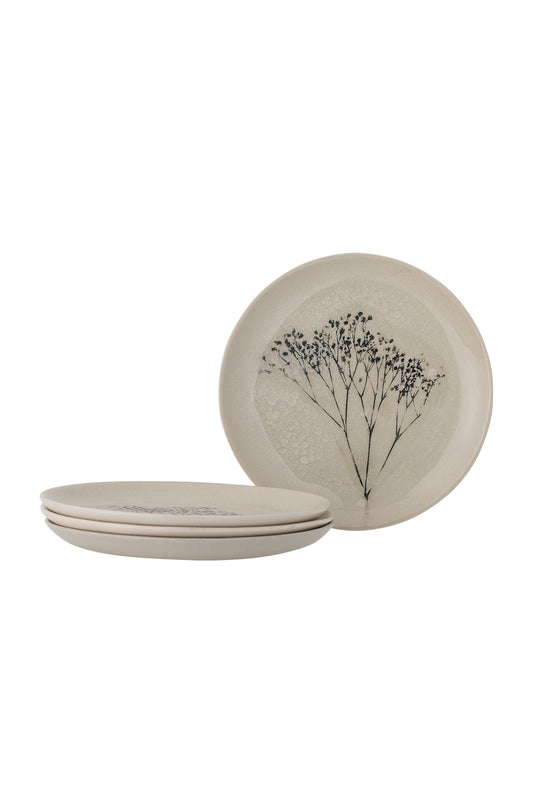 Bea Plate Ø22 cm - Set of 4 - Nature