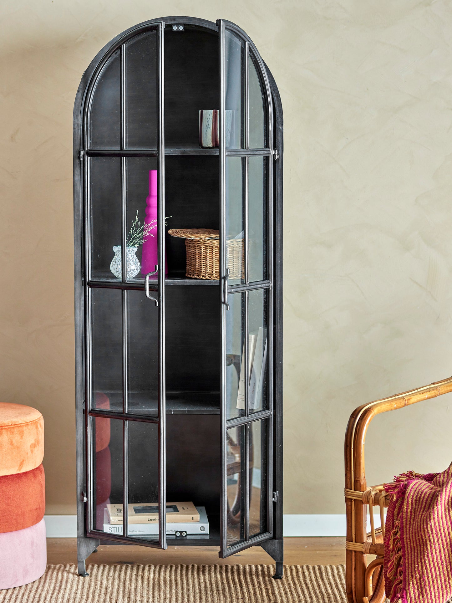 Papole Cabinet - Black / Metal