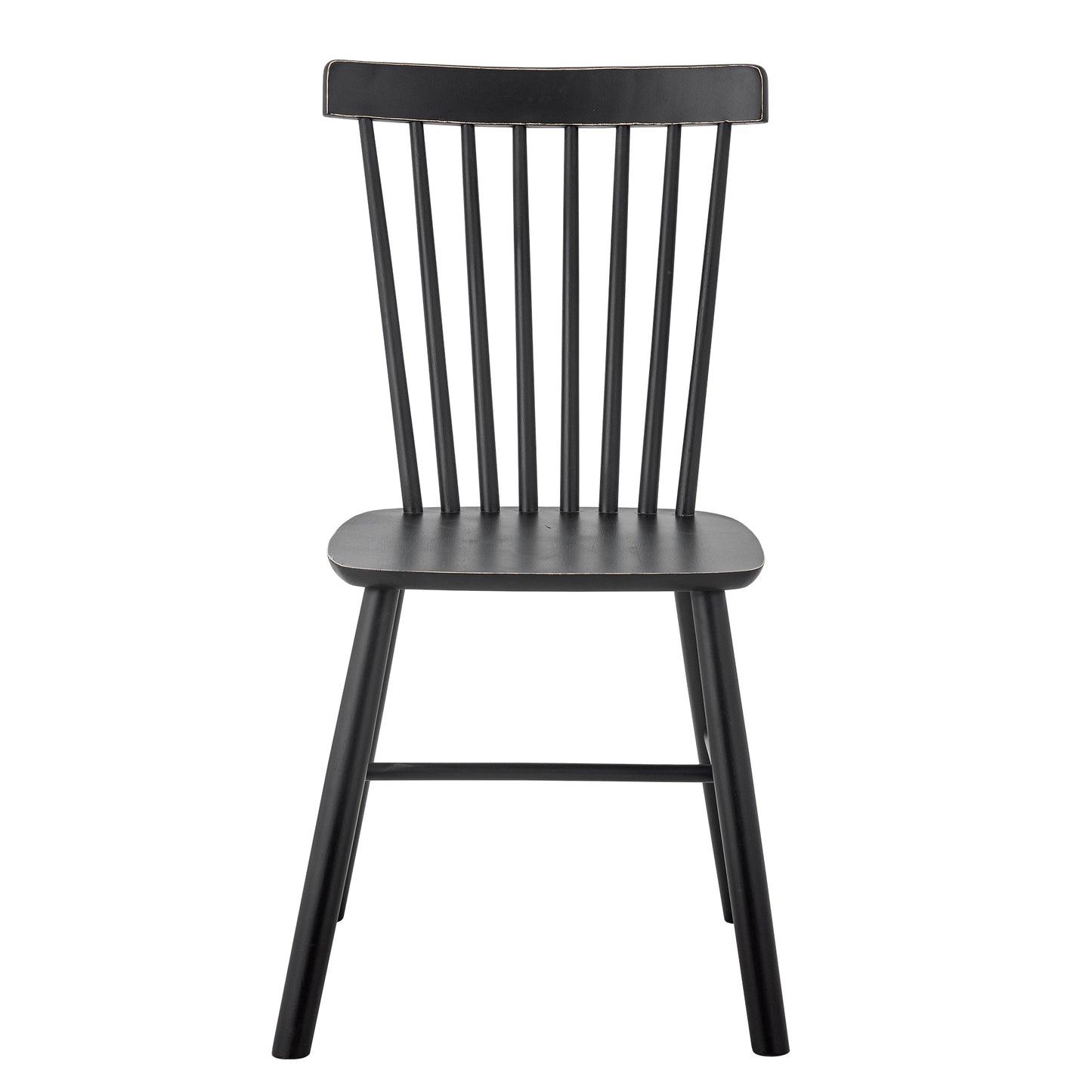 Mill Dining Chair 2pc - Black / Rubberwood