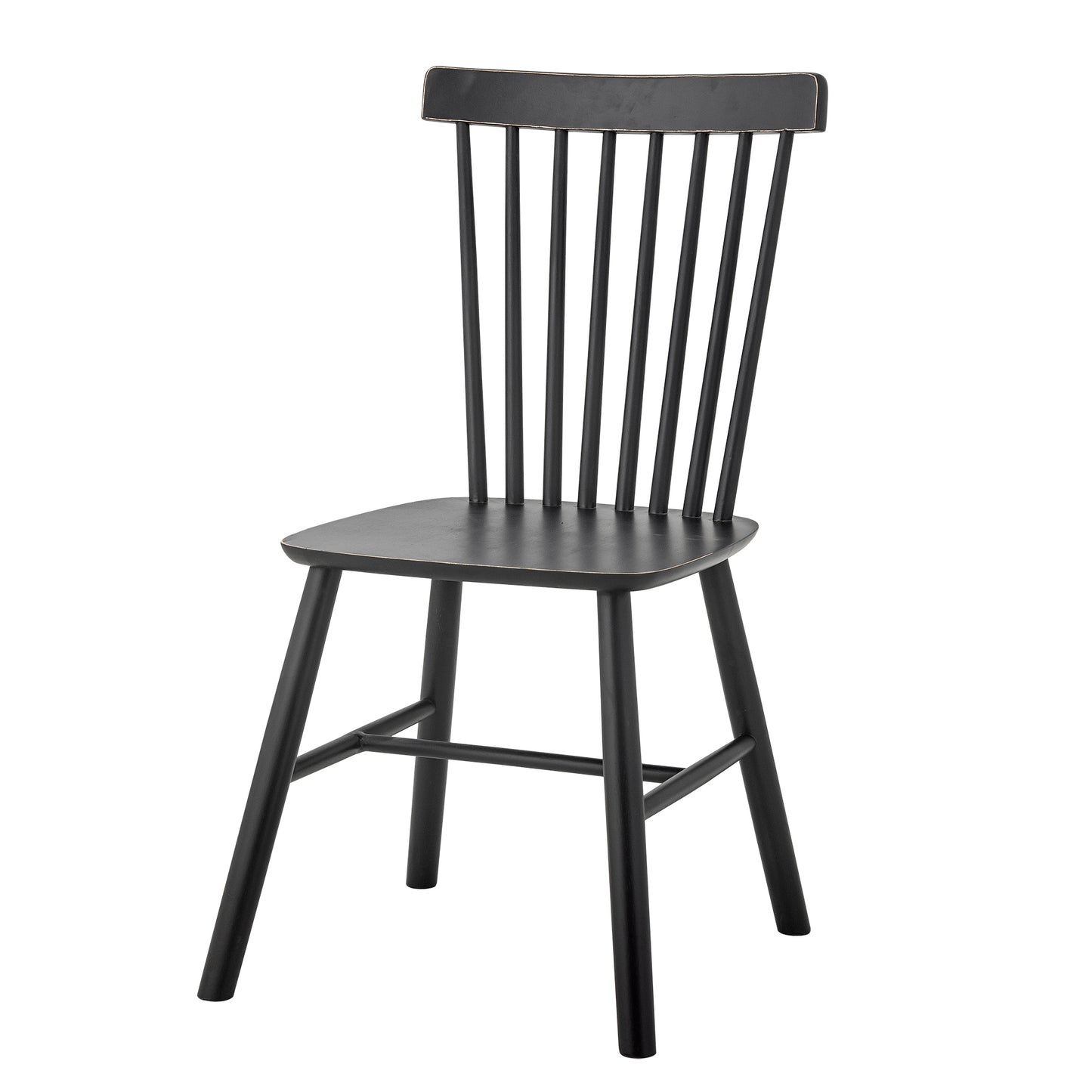 Mill Dining Chair 2pc - Black / Rubberwood