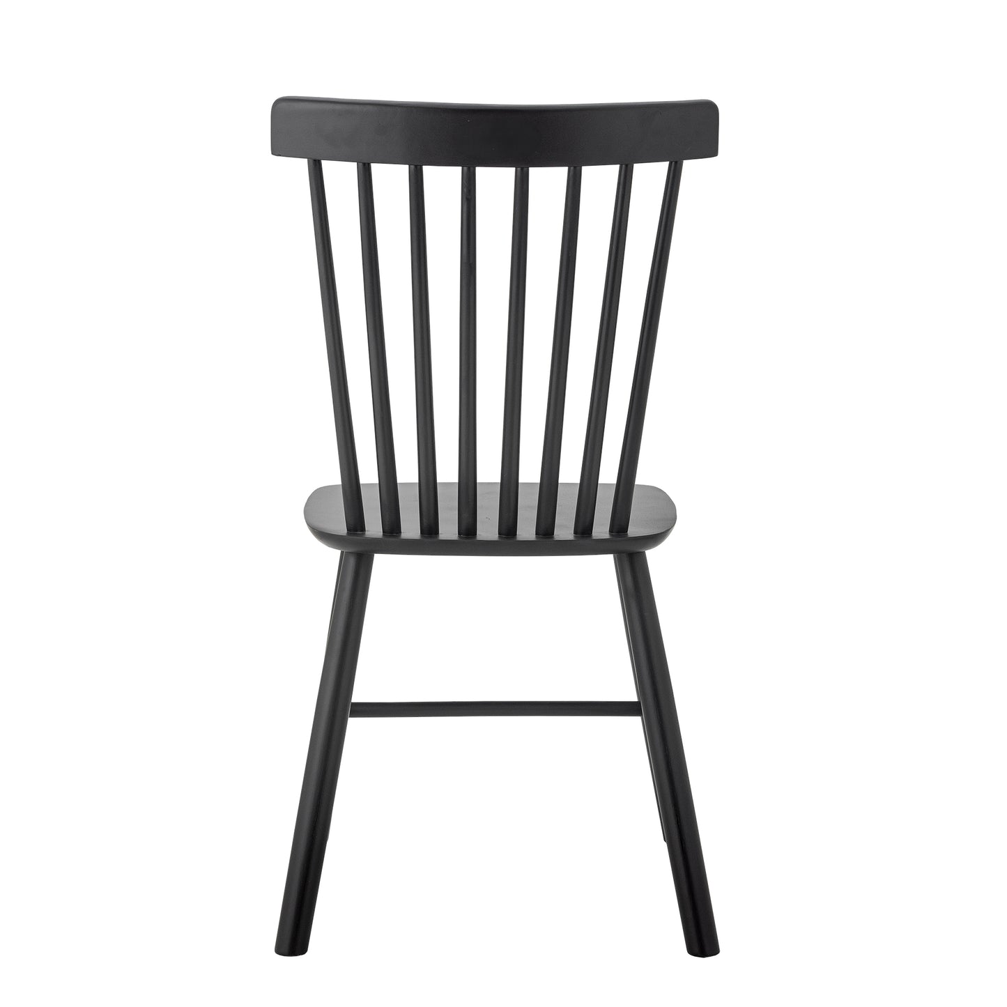 Mill Dining Chair 2pc - Black / Rubberwood