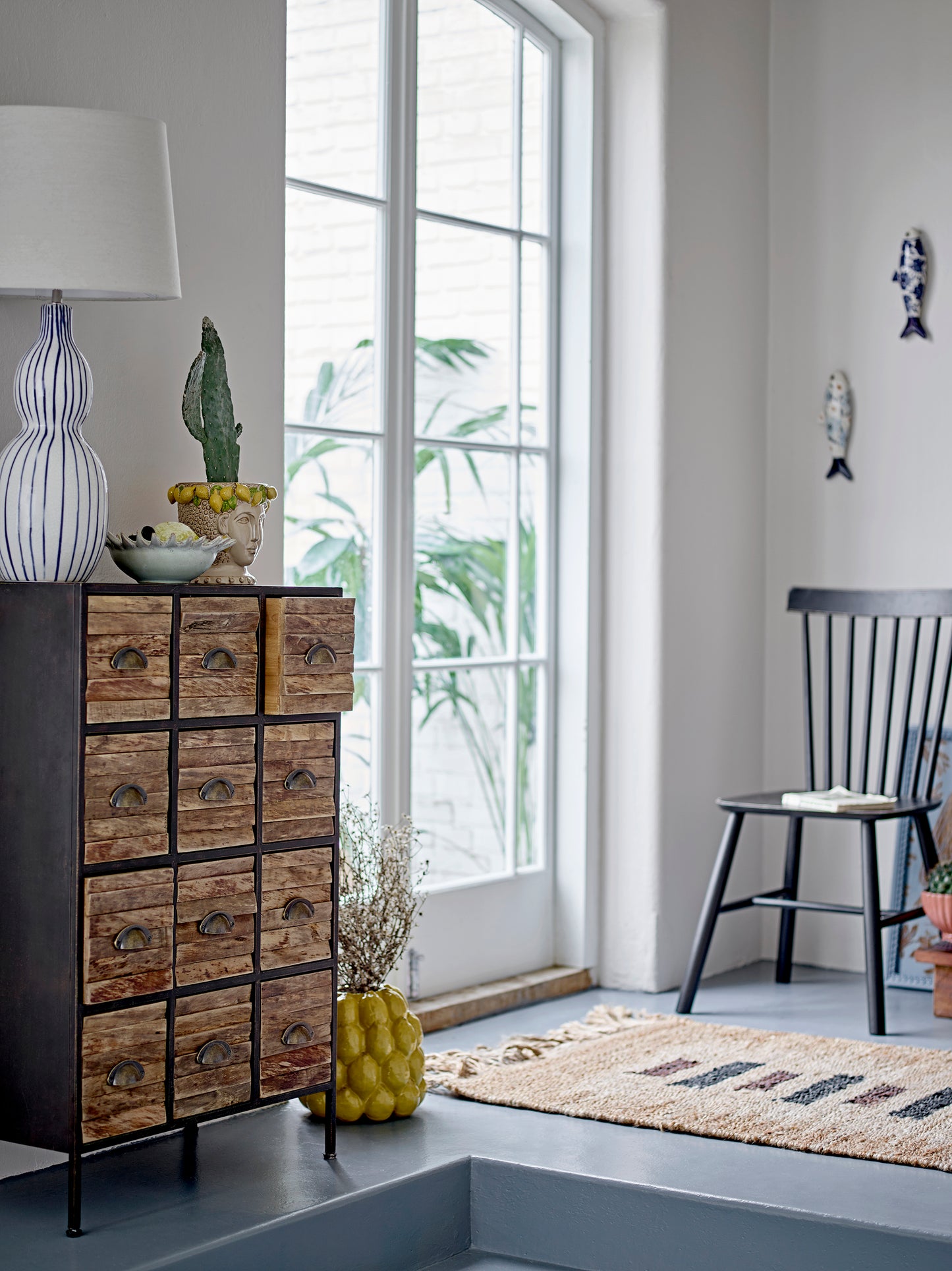 Mill Dining Chair 2pc - Black / Rubberwood