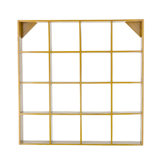 Bekka Shelf - Yellow / Reclaimed Wood